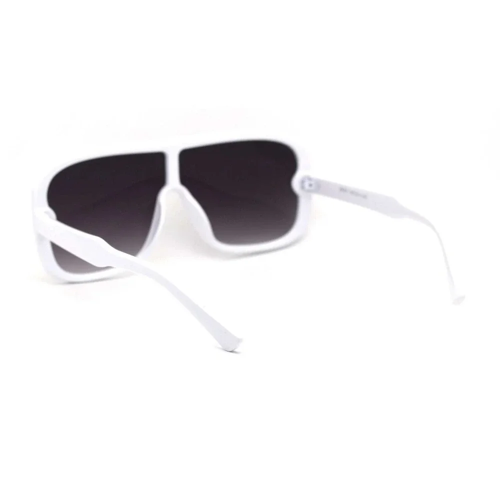 Men Sunglasses Black Gradient Lens White Frame Fancy Comfortable Outfit Designer